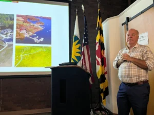 A man shares a presentation