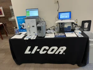 Pieces of technology equipment on a table