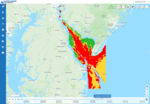 A map of the presence of the sturgeon in Delaware Bay